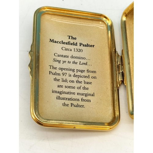 199 - Boxed Halcyon Days Enamels Limited Edition 31/150 'The Macclesfield Psalter' Trinket Box.