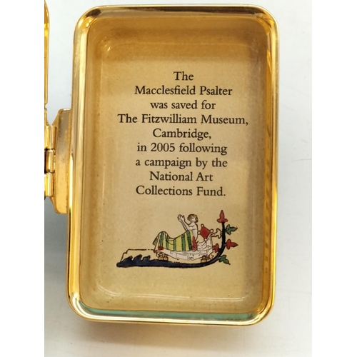 199 - Boxed Halcyon Days Enamels Limited Edition 31/150 'The Macclesfield Psalter' Trinket Box.