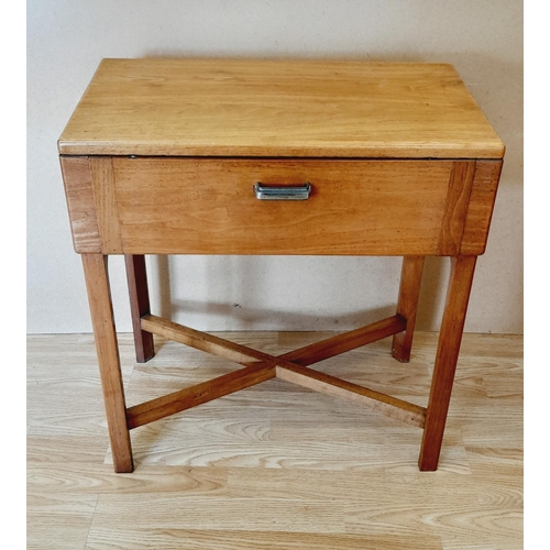 201 - 1930's Walnut Drop Fronted Hall Table. Stamped C.D.Radio to Inside. 68cm High, 61cm x 33cm. Collecti... 