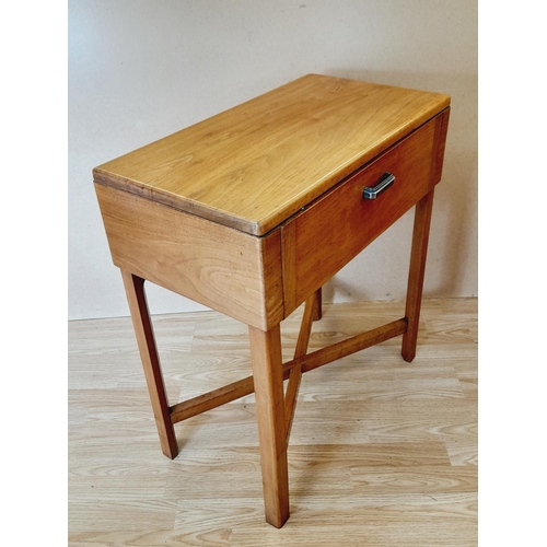 201 - 1930's Walnut Drop Fronted Hall Table. Stamped C.D.Radio to Inside. 68cm High, 61cm x 33cm. Collecti... 