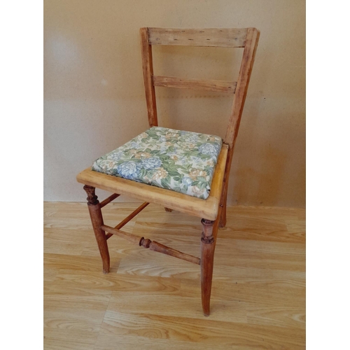 214 - Pine 3 Drawer Dressing Table/Desk plus Vintage Chair (Part Restored). 77cm High, 94cm x 43cm. Collec... 