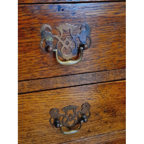 356 - 2 x Mid Century Oak 4 Drawer Units. 67cm High, 35.5cm x 35.5cm. Collection Only.