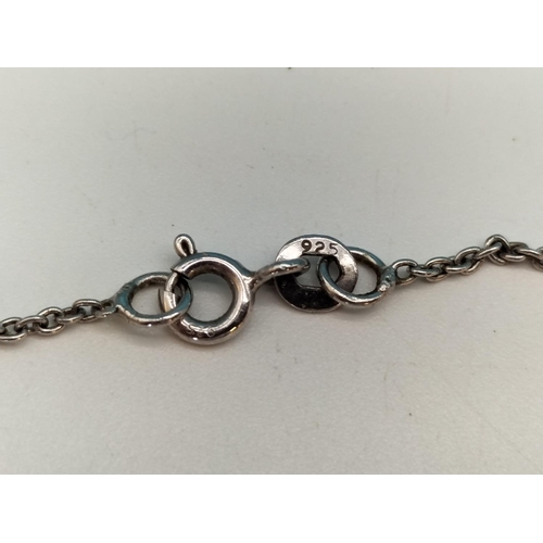 358 - 925 Silver Lobster Pendant set with Lapis on 16