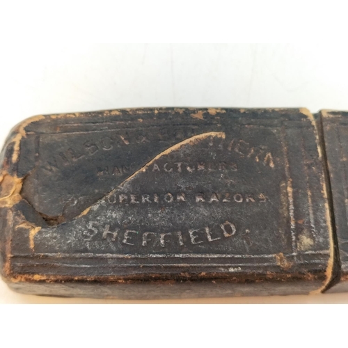 359 - Metal Hat Case, Coronation Pen Knife, Cut Throat Razor, Truncheon, Police Hats, Handcuffs, Leather C... 