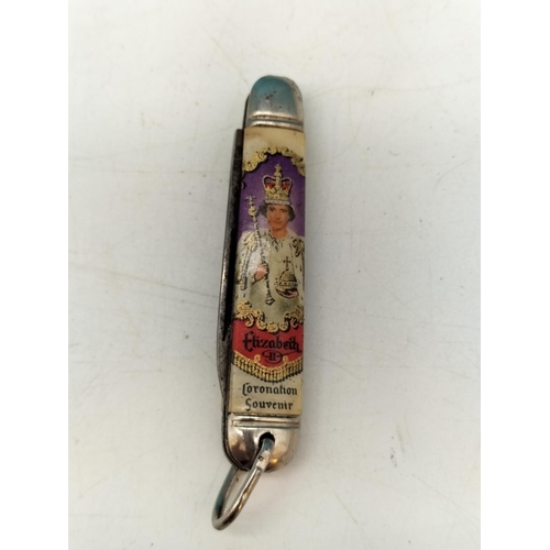 359 - Metal Hat Case, Coronation Pen Knife, Cut Throat Razor, Truncheon, Police Hats, Handcuffs, Leather C... 