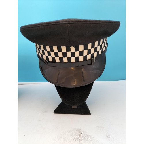 359 - Metal Hat Case, Coronation Pen Knife, Cut Throat Razor, Truncheon, Police Hats, Handcuffs, Leather C... 