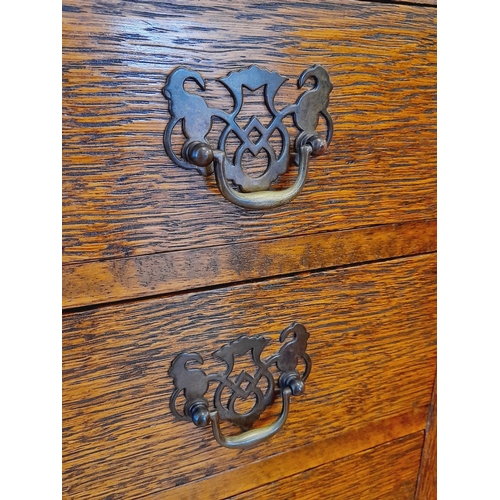 368 - Oak Chest on Chest, 3 Over 4 Drawer Tallboy. 104cm High, 54cm x 37cm. Collection Only.