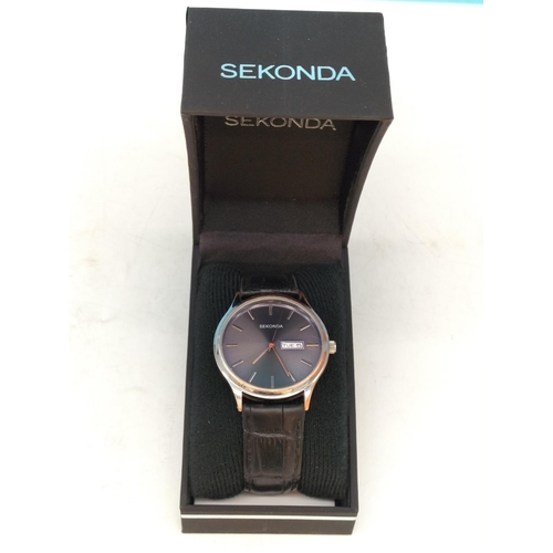 104 - Boxed Sekonda Mens Day/Date Watch, Nurses Fob Watch plus a Quantity of New Watch Straps