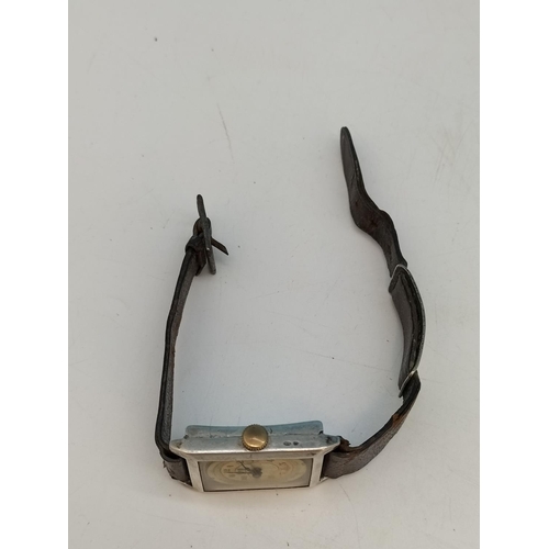 12 - Military Connection Silver Cased Watch with Mother of Pearl Dial. To SGT W.S. Smythe No 1428343 Roya... 