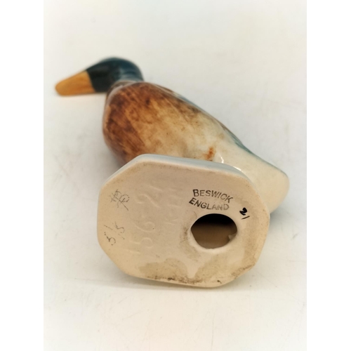 149 - Collection of Ceramic Mallard Duck Figures to include Beswick. Largest 11cm.