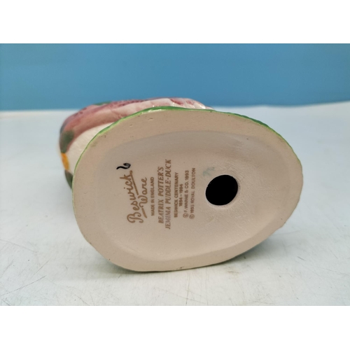 165 - Boxed Beswick Centenary Large 16.5cm Beatrix Potter 'Jemima Puddleduck' Figure with Gold Backstamp.