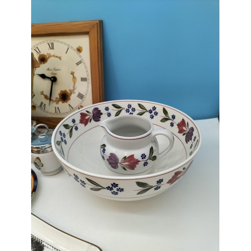 182 - Good Box of Mixed Ceramics to include Crown Devon Fieldings 'Widdecome Fair' Musical 19cm Jug (Music... 