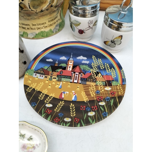 182 - Good Box of Mixed Ceramics to include Crown Devon Fieldings 'Widdecome Fair' Musical 19cm Jug (Music... 