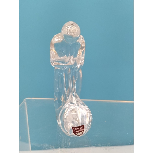 183 - Collection of Glass Ware Items (4) to include Orrefors Glass Blower Figure, Murano Bird, German Made... 