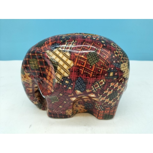 187 - Money Boxes with Stoppers (3) to include Cows (2) and Elephant. Largest