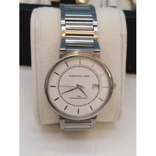 192 - Watch Box with 10 Watches W/O to include Motion, Fubu, Neon Time, etc. Some Wear to Box.