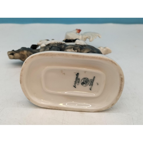 30 - Rare Hutschenreuther (Germany) Brothers Grimm Bremen Musicians 20cm Figure, c1950's.