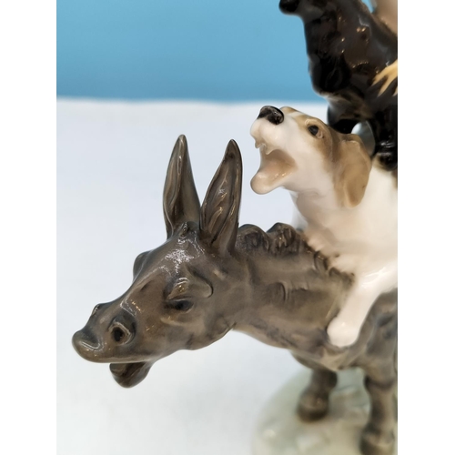 30 - Rare Hutschenreuther (Germany) Brothers Grimm Bremen Musicians 20cm Figure, c1950's.