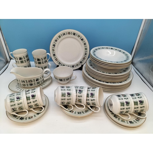 346 - Royal Douton 34 Piece Dinner & Tea Ware in the 'Tapestry' Pattern to include 27cm Dinner Plates, Bow... 