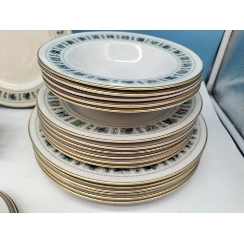 346 - Royal Douton 34 Piece Dinner & Tea Ware in the 'Tapestry' Pattern to include 27cm Dinner Plates, Bow... 
