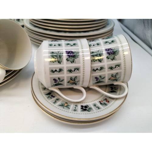 346 - Royal Douton 34 Piece Dinner & Tea Ware in the 'Tapestry' Pattern to include 27cm Dinner Plates, Bow... 