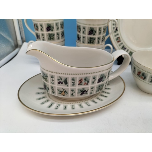 346 - Royal Douton 34 Piece Dinner & Tea Ware in the 'Tapestry' Pattern to include 27cm Dinner Plates, Bow... 