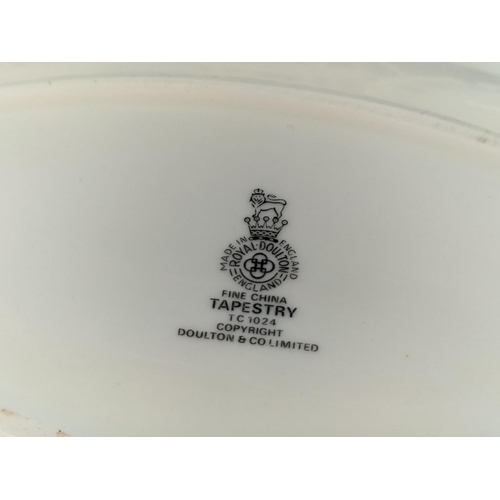 346 - Royal Douton 34 Piece Dinner & Tea Ware in the 'Tapestry' Pattern to include 27cm Dinner Plates, Bow... 