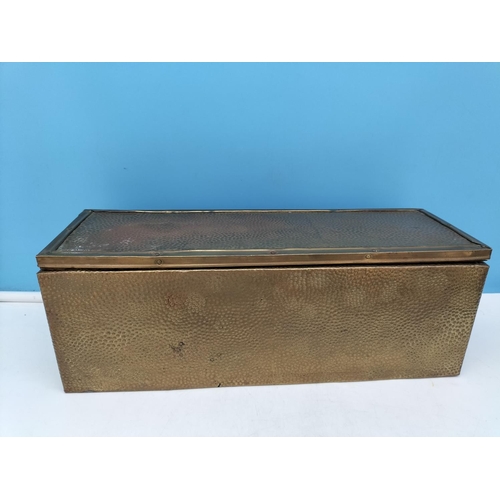 348 - Vintage Brass Covered Wooden Box containing a Selection of Collectables to include Polished Egg, Bot... 