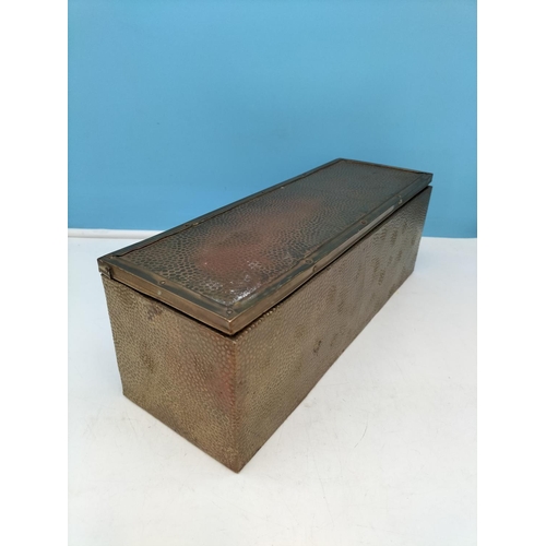 348 - Vintage Brass Covered Wooden Box containing a Selection of Collectables to include Polished Egg, Bot... 