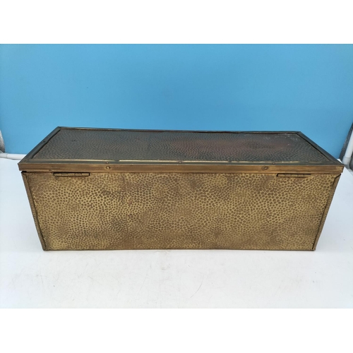 348 - Vintage Brass Covered Wooden Box containing a Selection of Collectables to include Polished Egg, Bot... 