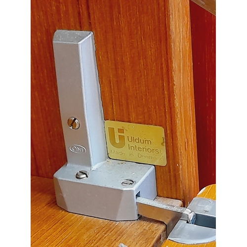 349 - Four Piece Uldum Interiors (Denmark) Unit with Drop Down Cocktail Cabinet, Open Base Unit, Smoked Gl... 