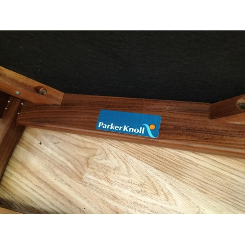 350 - Mid Century Parker Knoll Teak Drop Leaf Dining Table and 4 Fabric Seat Parker Knoll Chairs. Table Cl... 