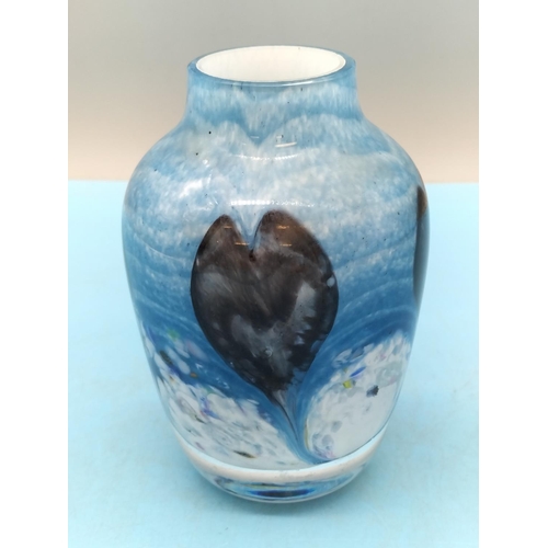 355 - Caithness Cadenza Heart Vase. 12cm High.