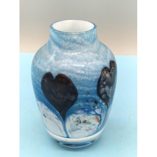 355 - Caithness Cadenza Heart Vase. 12cm High.