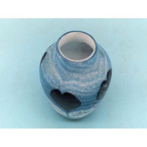 355 - Caithness Cadenza Heart Vase. 12cm High.