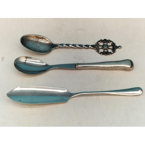 374 - Silver Hallmarked Picture Frame (Requires Glass), Silver Hallmarked Butter Knife, Continental 850 Si... 