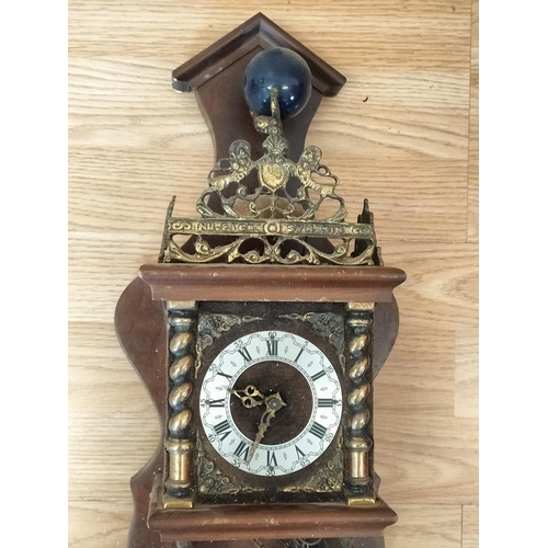 378 - Vintage 1970's Clocks (3), West German Cuckoo Clock, Dutch Wall Clock and a Westminster Chime Clock.... 