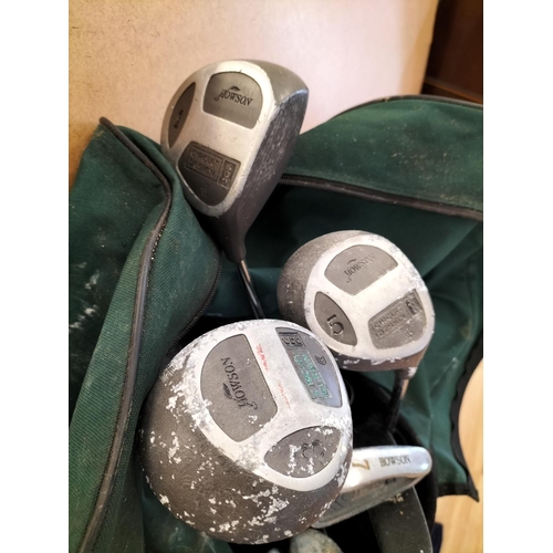 379 - Set of Howson Right Handed Golf Clubs with Bag. Require Cleaning. Collection Only.