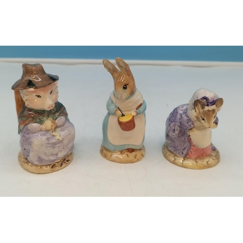 50 - Boxed Royal Albert Beatrix Potter Figures (3), And This Little Pig Had None, Lady Mouse Makes a Curt... 