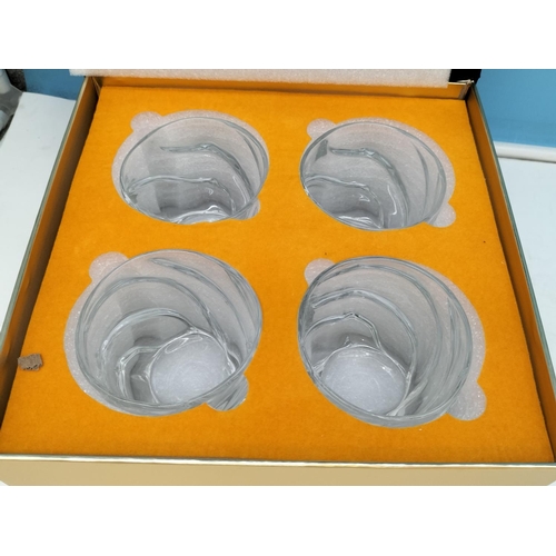 543 - Boxed Set of 4 Ultra Clarity Crystal Glasses plus 2 x Boxed 'To My Love' Whisky Glass Gift Sets. One... 