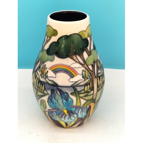 55 - Boxed Moorcroft 18.5cm Trial Vase in the 'Rainbow Lake' Design By Nicola Slaney. Shape 117.