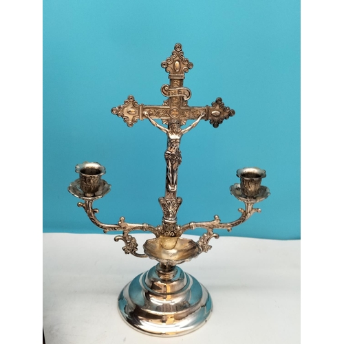 57 - Rare 19th Century Victorian Travelling Communion/Exorcism Set in Oak Box c1897. 11cm High, 27cm x 29... 