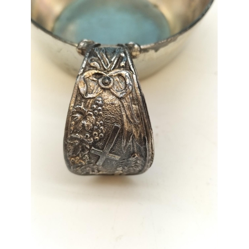 57 - Rare 19th Century Victorian Travelling Communion/Exorcism Set in Oak Box c1897. 11cm High, 27cm x 29... 