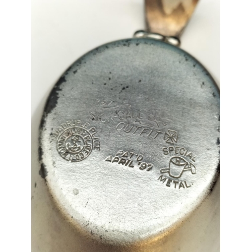 57 - Rare 19th Century Victorian Travelling Communion/Exorcism Set in Oak Box c1897. 11cm High, 27cm x 29... 