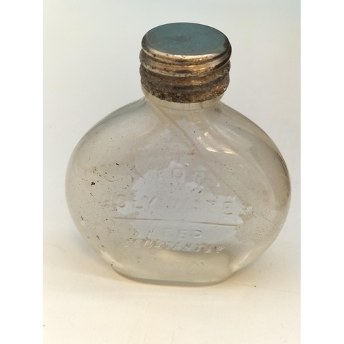 57 - Rare 19th Century Victorian Travelling Communion/Exorcism Set in Oak Box c1897. 11cm High, 27cm x 29... 