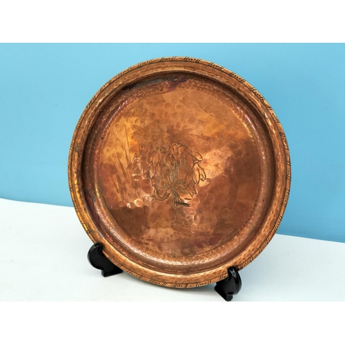 584 - Collection of Metal Ware to include Hugh Wallis 'Snowdrops' Copper Plate, Harold Holmes (Apprentice ... 