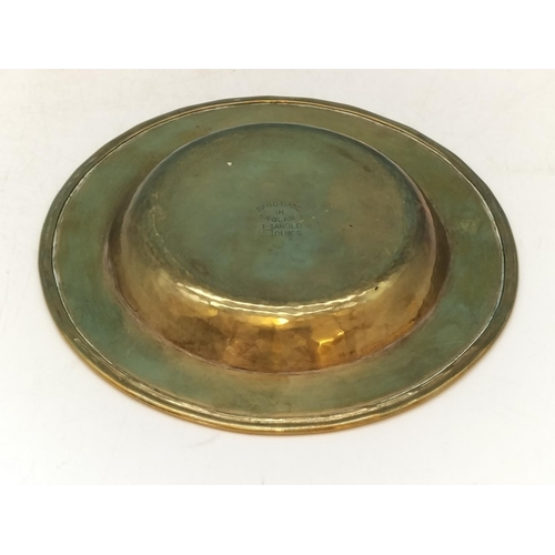 584 - Collection of Metal Ware to include Hugh Wallis 'Snowdrops' Copper Plate, Harold Holmes (Apprentice ... 