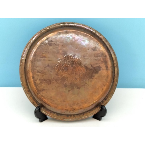 584 - Collection of Metal Ware to include Hugh Wallis 'Snowdrops' Copper Plate, Harold Holmes (Apprentice ... 