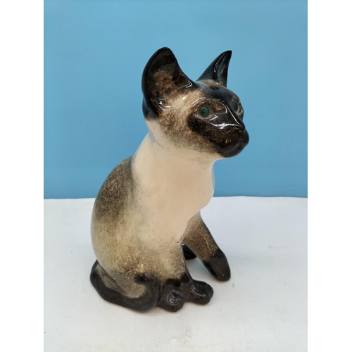 72 - Winstanley Siamese Cat (No 4) Figure, Signed to Base. 26.5cm Tall.