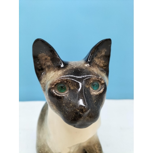 72 - Winstanley Siamese Cat (No 4) Figure, Signed to Base. 26.5cm Tall.